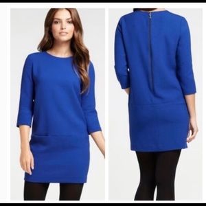 Ann Taylor Royal Blue shift dress with pockets.